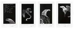 Bill Hammond, Giant Eagle, etchings, set of four, 9/24