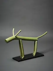 Barry Lett, Thin Dog, wooden tree branches, paint, artist’s base, edition of 6 (2002)