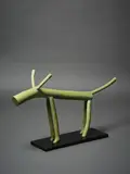 Barry Lett, Thin Dog, wooden tree branches, paint, artist’s base, edition of 6 (2002)