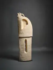 Baye Riddell, Manaia, gas-fired white raku clay