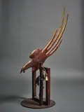 Paul Dibble, Abstracted Tūi in the Kōwhai, cast bronze, edition of 2 plus 1 A/P