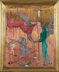 Bill Hammond, Canopy No. 7, acrylic and metallic pigment on canvas