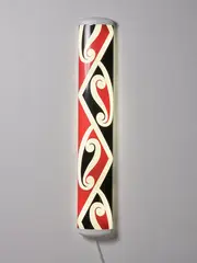 Michael Parekōwhai, The Bosom of Abraham, screenprinted vinyl on fluorescent light housing