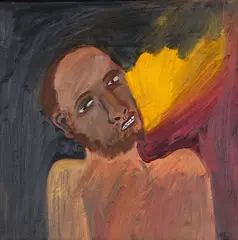 Jeffrey Harris, The Dead Christ, oil on board