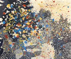 Pat Hanly, Inside the Garden, colour screenprint from the Barry Lett multiples series