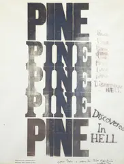 Ralph Hotere, Pine: Discovered in Hell, monoprint