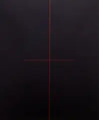 Ralph Hotere, Red on Black, colour screenprint from the Barry Lett multiples series