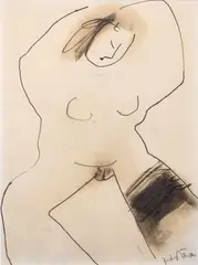 Ralph Hotere, Untitled, ink and graphite on paper