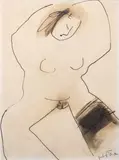 Ralph Hotere, Untitled, ink and graphite on paper