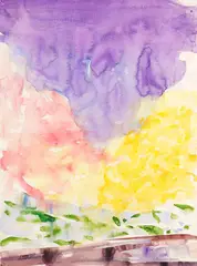 Gretchen Albrecht, Garden Path (2), watercolour