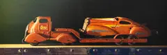 Geoff Williams, The Red Devils, oil on board