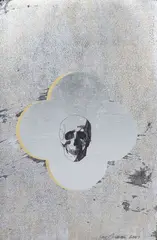 Max Gimblett, Untitled, screenprint and metallic foils in archival paper, 8/19