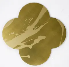 Remembrance by Max Gimblett, silkscreen-print on lacquered brass quatrefoil, sold Jun 2026