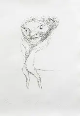 Tony Fomison, Rip Your Head Off, lithograph, 3/12