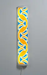 Michael Parekōwhai, The Bosom of Abraham, screenprinted vinyl on fluorescent light housing