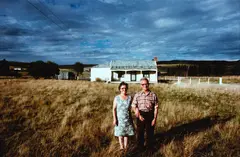 Robin Morrison, Mrs Ferguson and her father Mr Adams, Millers Flat, 1979, 1979, type C print