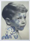 Sam Mitchell, Andy, ink on found poster