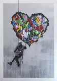 Martin Whatson, Cracked, colour screenprint with embossed heart, 35/250