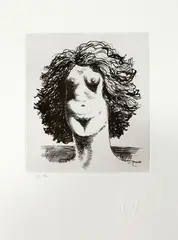 René Magritte, Le Viol/The Rape, etching on Arches paper, 1934, 336/950