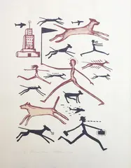 Richard Killeen, Running Dogs, lithograph on paper, 17/24