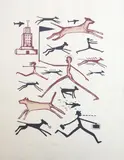 Richard Killeen, Running Dogs, lithograph on paper, 17/24