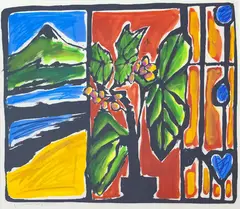 Portobello Window by Claudia Pond Eyley, colour screenprint, 3/55, offered Jun 2026