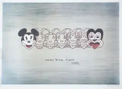 Dick Frizzell, Mickey to Tiki Tu Meke, poster print
