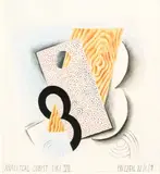 Dick Frizzell, Analytical Cubist Tiki VII, gouache, watercolour and graphite on paper