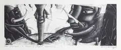 Jennifer Dolezel, Creatures of Havoc (or Natural Encounters), mezzotint, 30/40