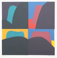 Untitled by Michael Smither, colour screenprint, 16/18, sold Jun 2026