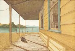 Paul Radford, The Shadows Run from Themselves, egg tempera on board