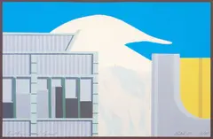 Tom Mutch, Buildings and Egmont, screenprint, 16/26