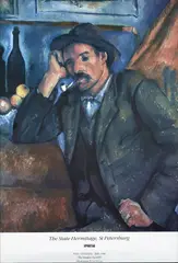 Paul Cézanne, The Smoker, exhibition poster, the State Hermitage, St Petersburg