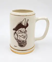 Sir Tom Clark limited edition mug by Crown Lynn Potteries, with caricature drawing and commemorative inscription, 1 of 160, sold Jun 2026