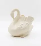 Crown Lynn Potteries, Large 'male' swan, matt white slip cast ceramic
