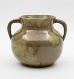 Briar Gardner, Two-handled vase, in mottled grey-blue and green glazes
