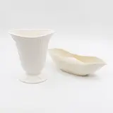 Crown Lynn, 'Buffalo Horn' trough vase, together with a Studio Ceramics 'Retro Lynn' vase