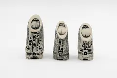 Ted Dutch, Three Signaller figures, earthenware (AF)