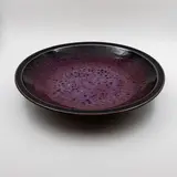 Len Castle, Large bowl, stoneware with purple jun glaze over tenmoku glaze (AF)