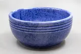 Crown Lynn Ambrico, Large bowl, with blue trickle glaze