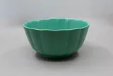 Keith Murray for Wedgwood, Large bowl, with lobed sides, in green matt glaze