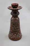 Mirek Smisek, Candlestick, salt glazed stoneware in reddish-brown