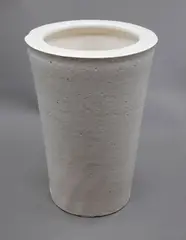 Ross Mitchell-Anyon, Tall tapering vase, white ceramic body with clear crackled glaze