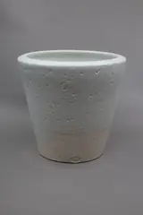 Ross Mitchell-Anyon, Tapering vase, white ceramic body with matt white glaze