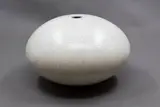 Peter Collis, Orb vase, ceramic with finely crackled white glaze