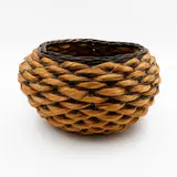 Ruth Castle, Large coiled basket, jute and rattan