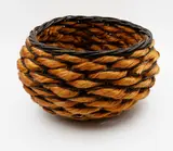 Ruth Castle, Large coiled basket, jute and rattan