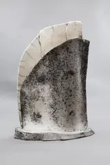 Elizabeth Raeburn, Sculptural vase, raku fired ceramic
