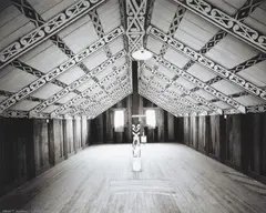 Interior No. 1, ‘Eripitana’, Te Whaiti, Urewera, North Island, 18 June 1982 by Laurence Aberhart, gold and selenium toned gelatin silver print, offered Mar 2026