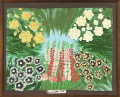 Teuane Ann Tibbo, Garden Flowers No. I, oil on canvasboard